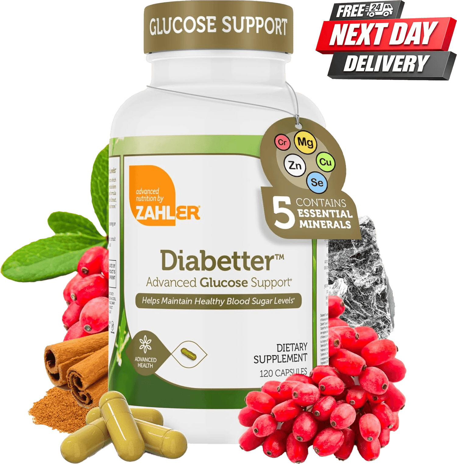 Zahler Diabetter Glucose Support Supplement with Berberine and Chromium for Healthy Blood Sugar