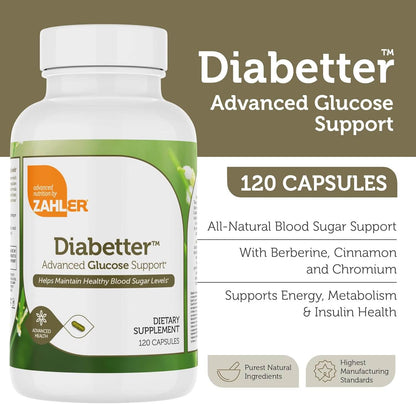 Diabetter Glucose Support Capsules Bottle for Healthy Blood Sugar and Metabolic Balance