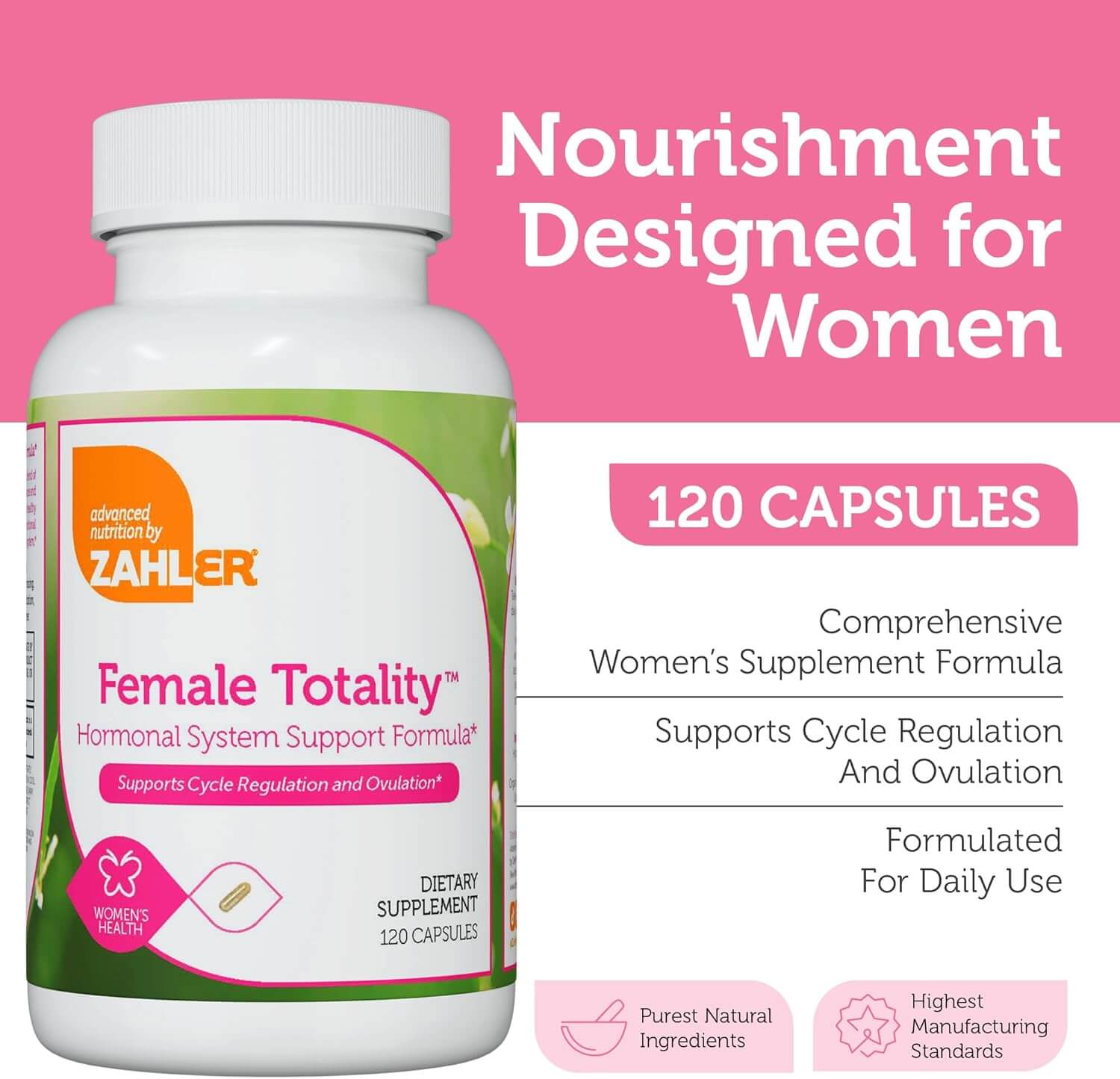 Female Totality Women's Multivitamin Bottle for Reproductive Health and Hormone Balance