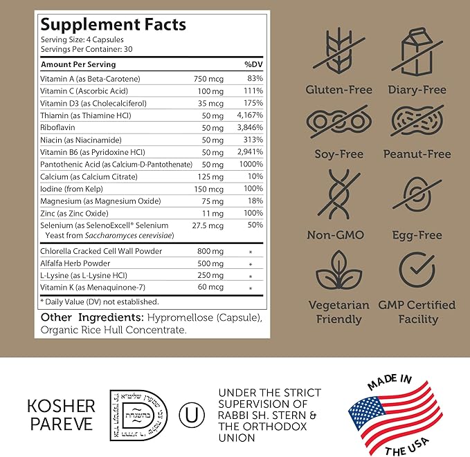 Chlorella and alfalfa ingredients in HeightFactor height growth supplement for bone growth process