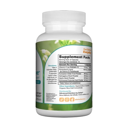 Zahler ImmunAbreve bottle angled view for immune system support supplement