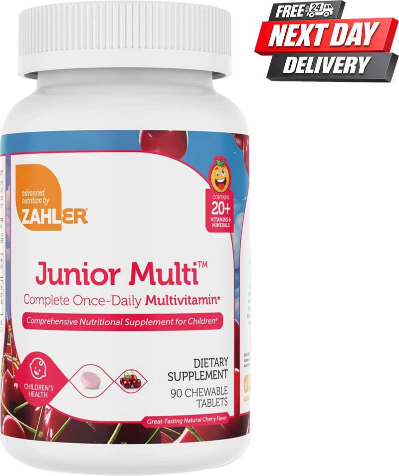 Junior Multi Kids Multivitamin Chewable Tablets | Daily Children's Vitamins | 90 Tablets