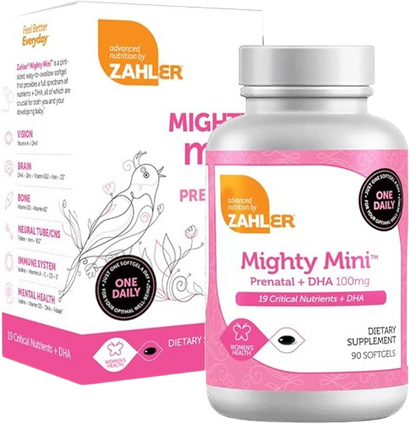 Mighty Mini Prenatal 90 softgel bottle best prenatal vitamins uk for pregnancy