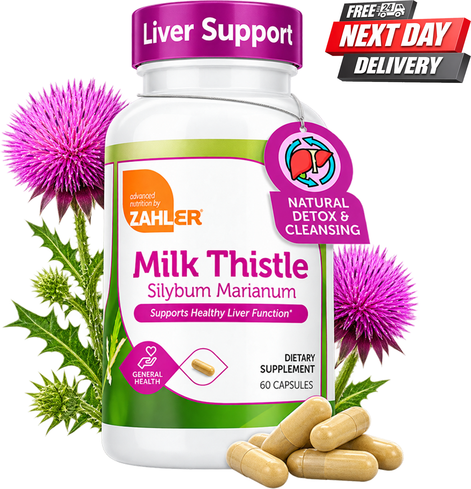 Zahler Milk Thistle Supplement with Silymarin for Liver Support and Detox