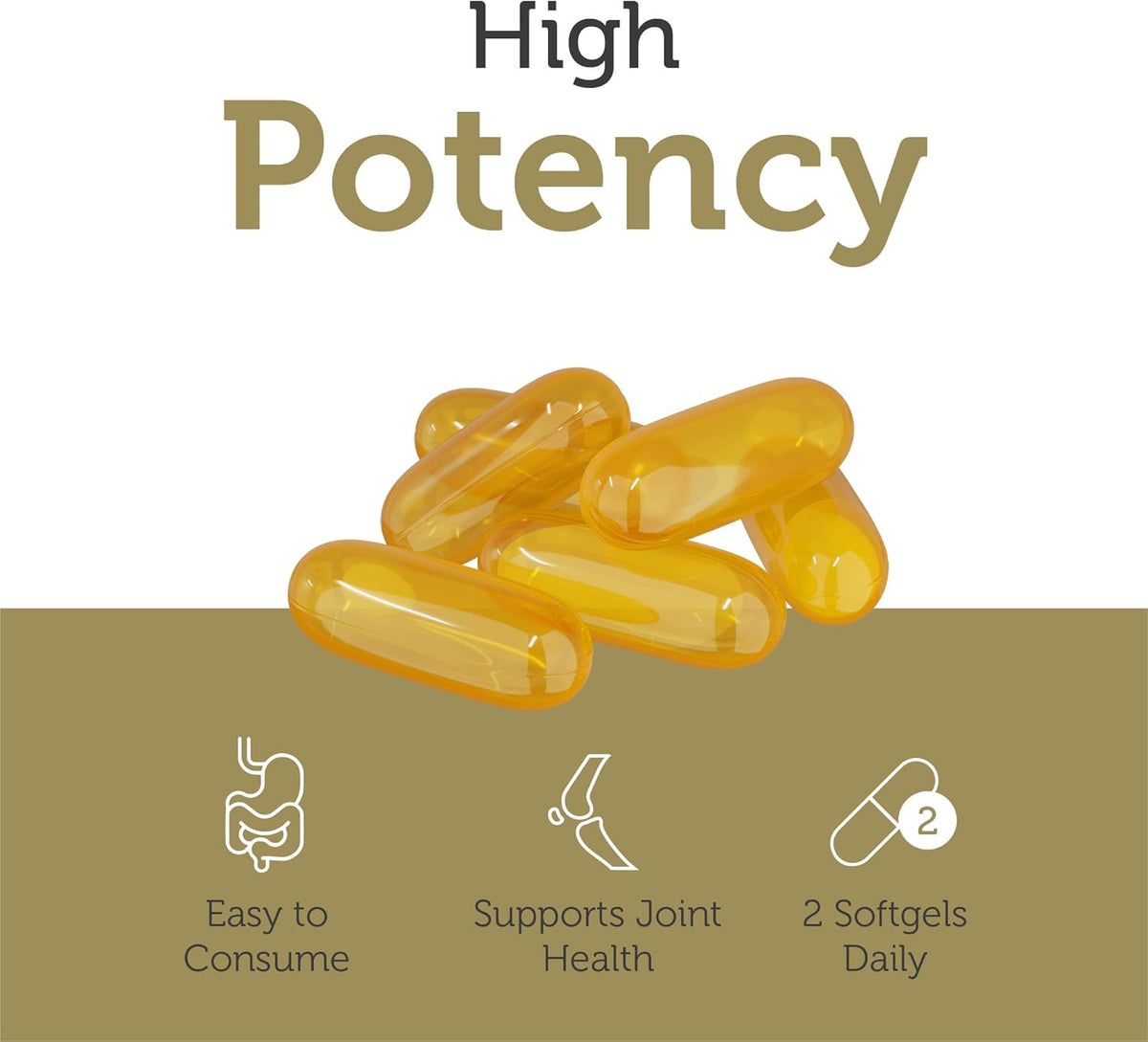 Close-up of burpless Omega 3 fish oil softgels with EPA and DHA
