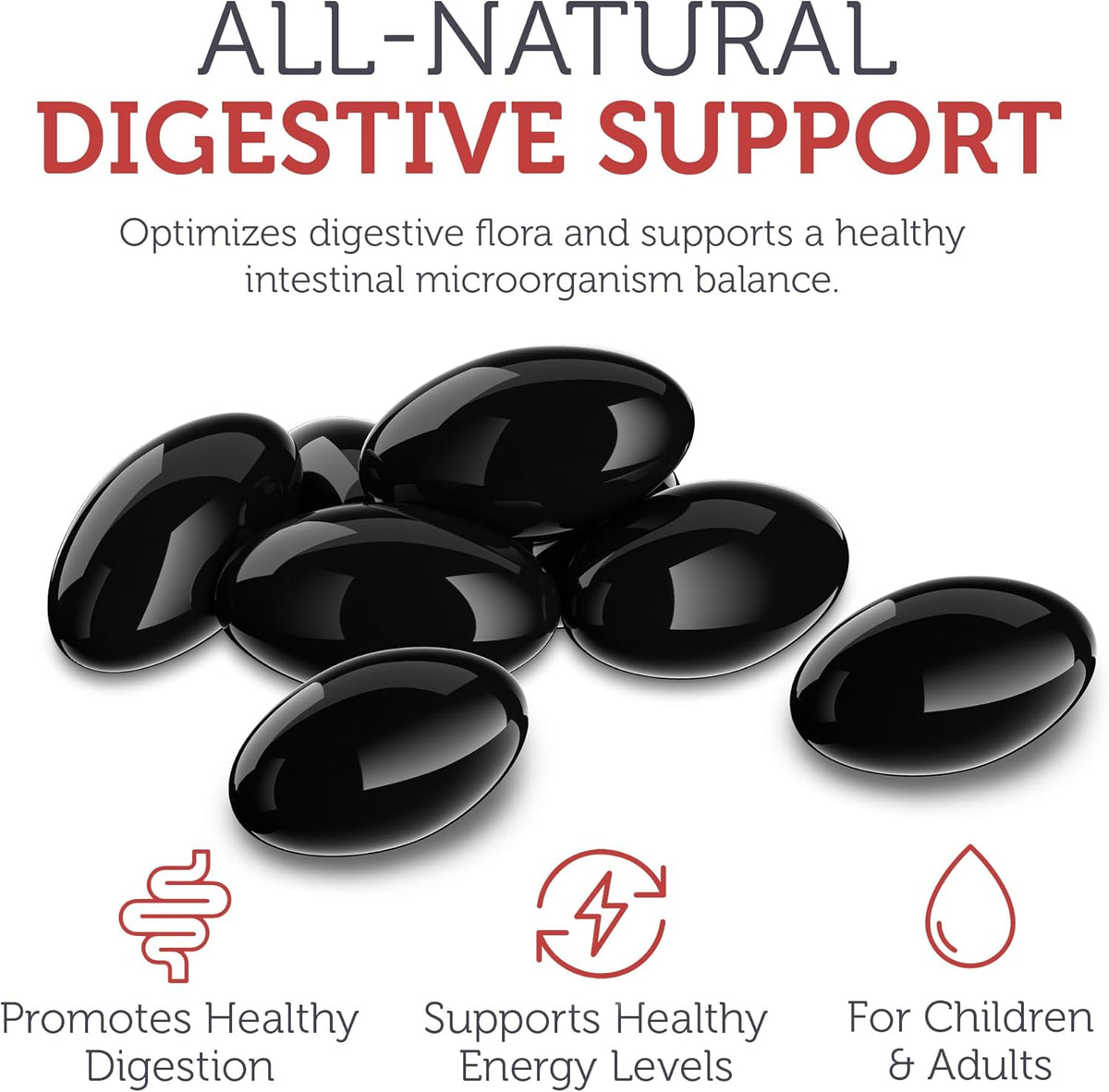 Close-up of ParaGuard easy-to-swallow herbal softgels for intestine and digestive support