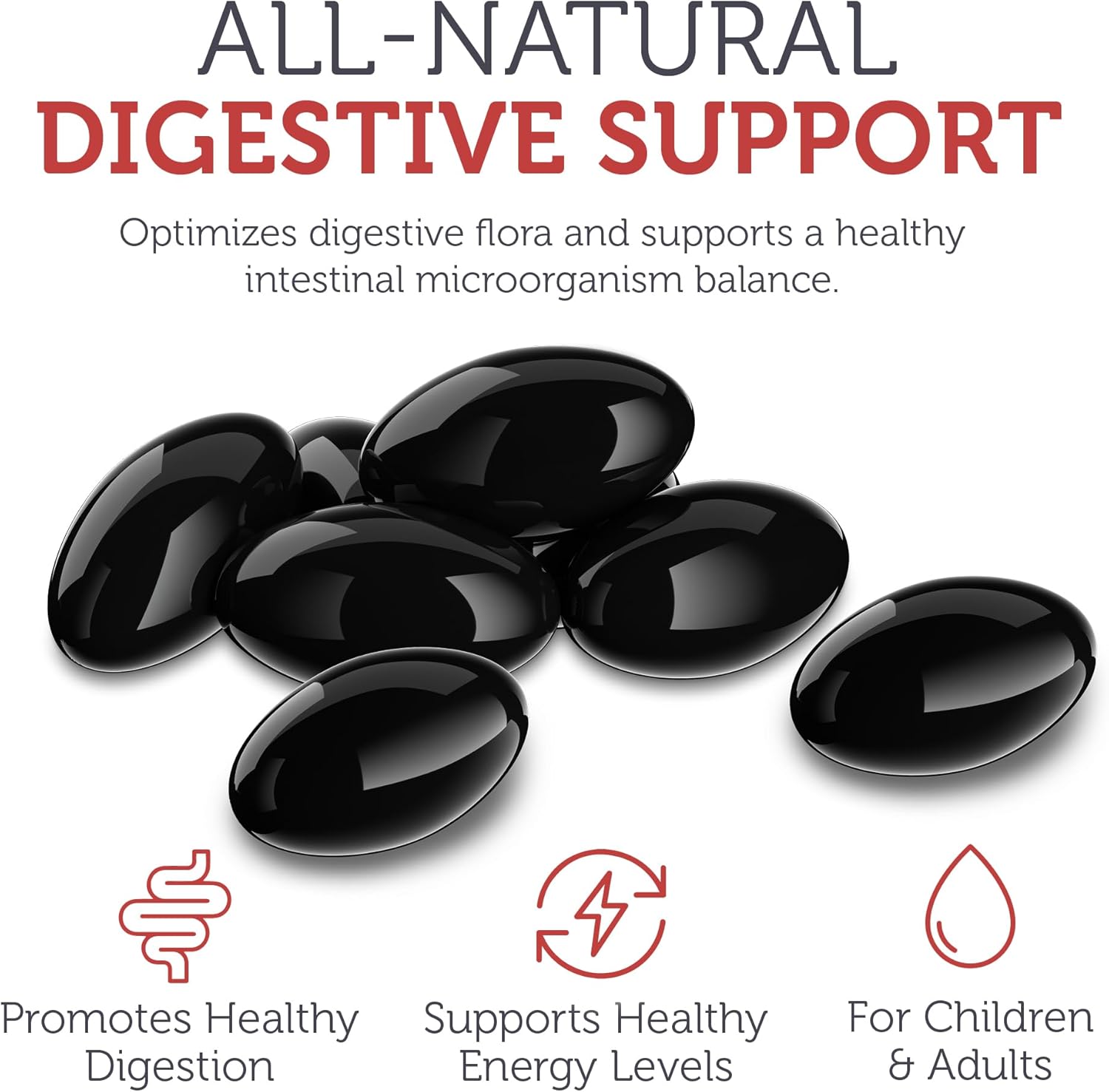 Close-up of ParaGuard easy-to-swallow herbal softgels for intestine and digestive support
