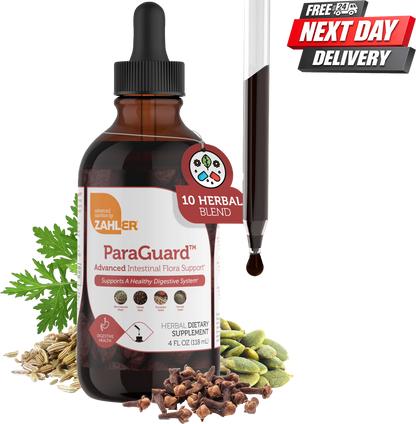 Zahler ParaGuard gut health supplement drops bottle with wormwood and pumpkin seed, 4 fl oz