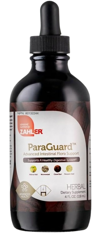 Adding ParaGuard gut health drops to water for daily digestive system support
