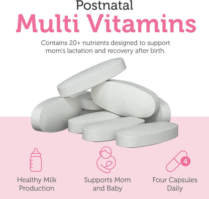 PostnatalFlow Tablets Bottle for Breastfeeding Support and Milk Production