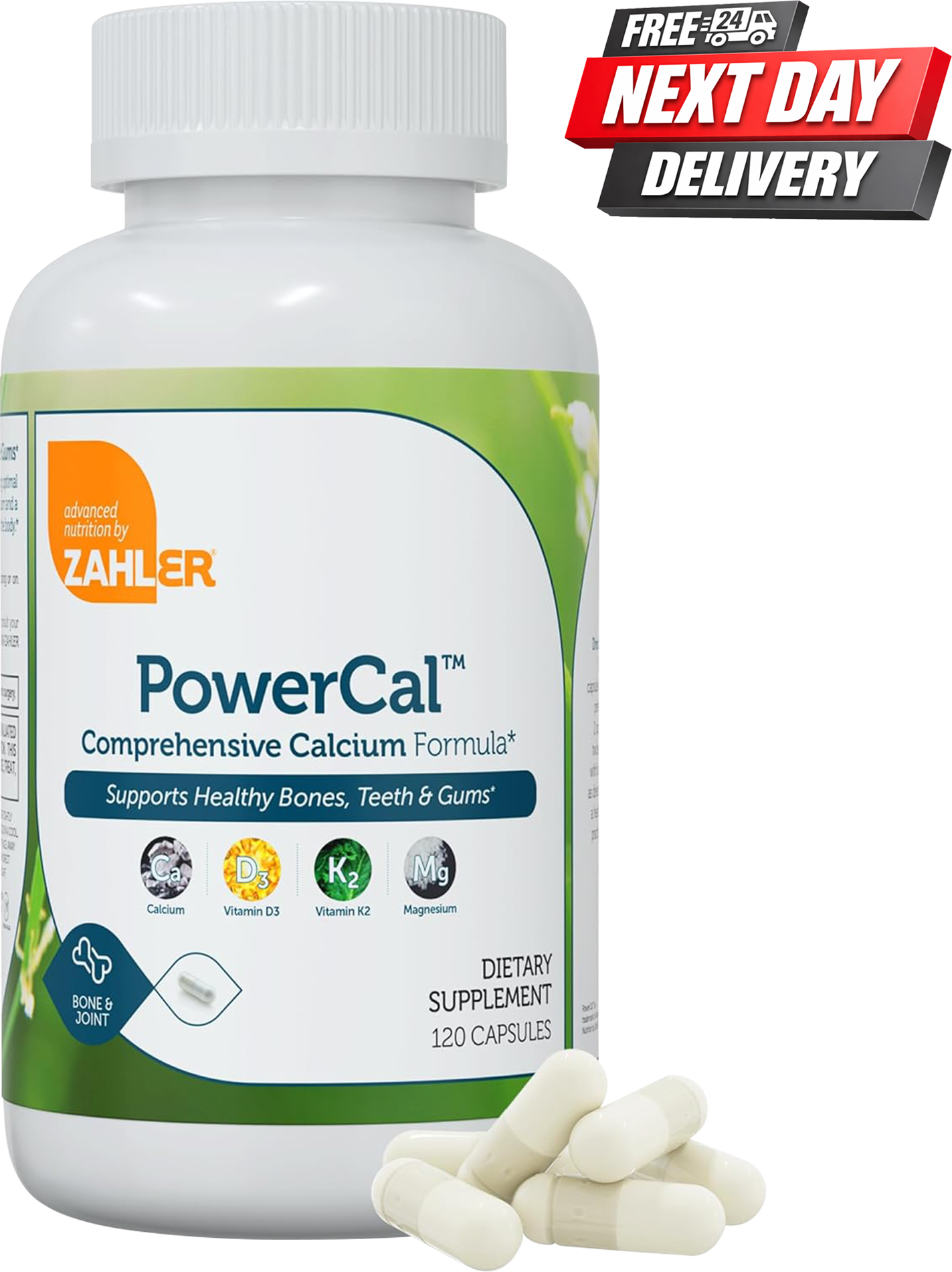 Zahler PowerCal Calcium Magnesium Supplement with Vitamin D3 K2 for Bone Health