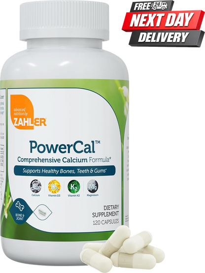 Zahler PowerCal Calcium Magnesium Supplement with Vitamin D3 K2 for Bone Health
