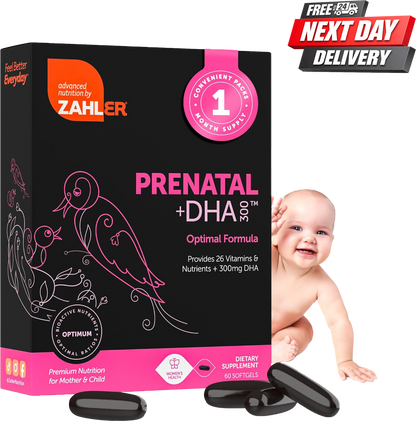 Prenatal DHA300 Vitamins bottle with folate and DHA multivitamin, 60 softgels