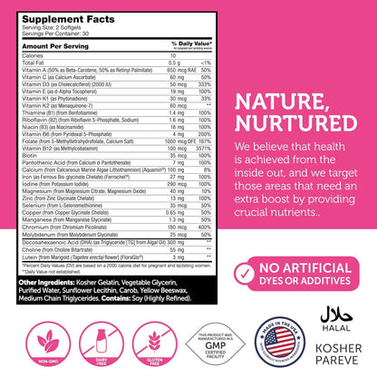 Zahler Prenatal DHA300 bottle angled view for mother and child nutrition