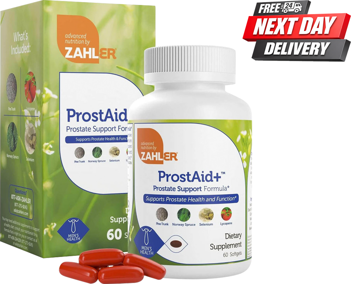 ProstAid+ Prostate Health Supplement for Men with Lycopene and Selenium