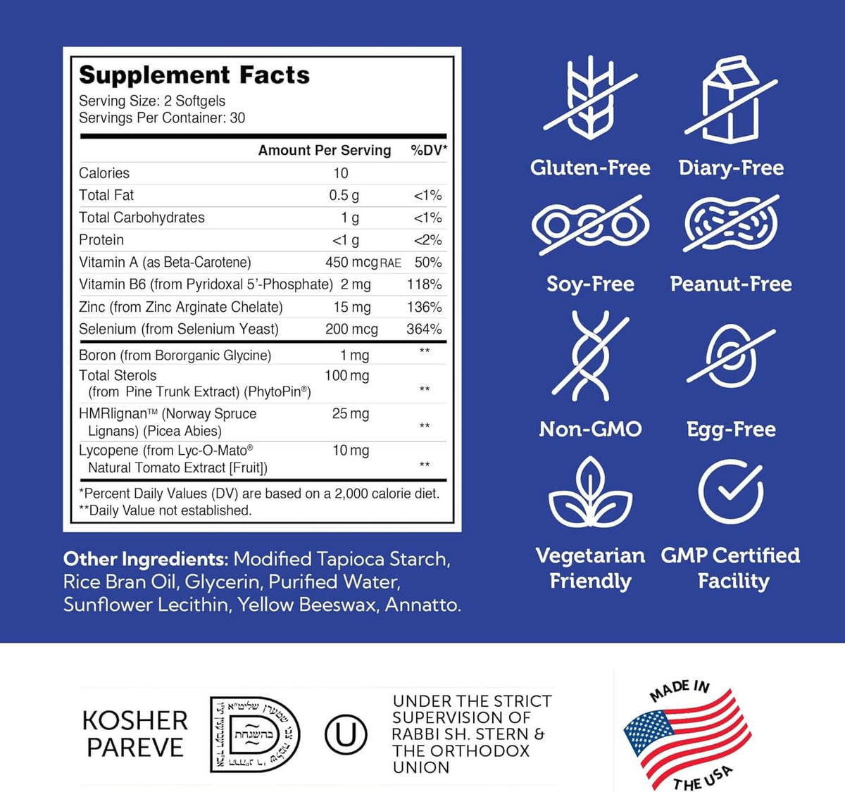 ProstAid+ Prostate Supplement Facts – Zinc, Selenium and Lycopene Dosage for Men's Health