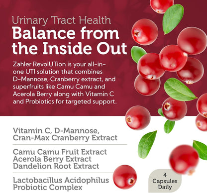 Zahler Revolution D-Mannose Formula with Probiotics for Women's Urinary Health