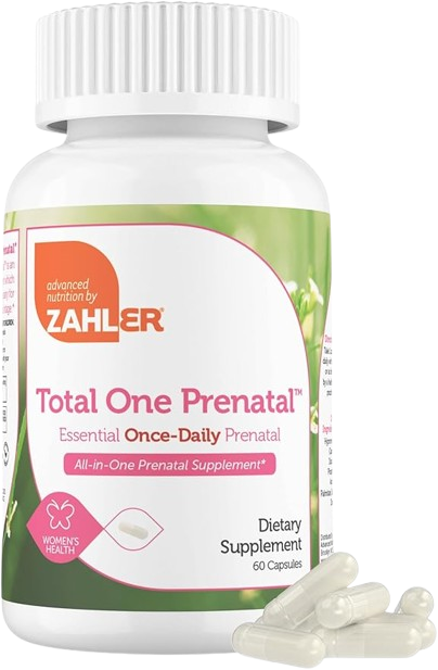 Total One Prenatal Vitamins 60 capsule bottle best prenatal multivitamin for women