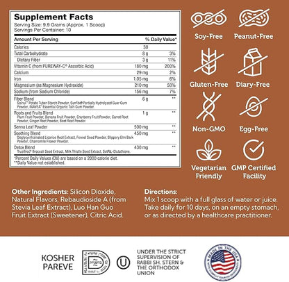 Kosher Halal Gluten-Free Badges for Zahler Colon Cleanse Detox Powder