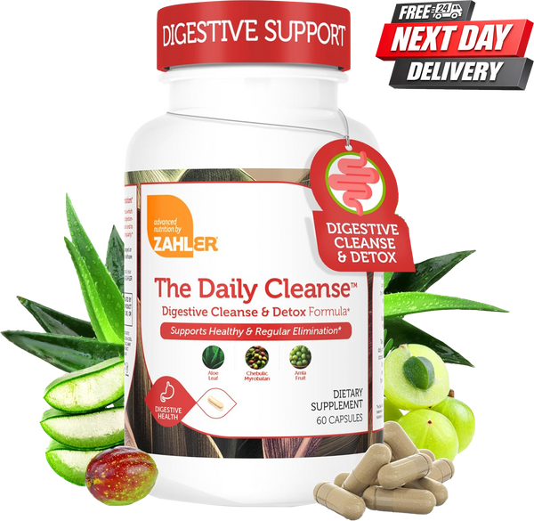 Daily Cleanse Gut Cleanse and Detox Supplement | Triphala and Cape Aloe | 60 Capsules