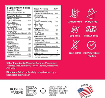 Kosher Halal Gluten-Free Badges for Zahler Kids Multivitamin Tablets