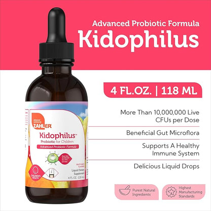Kosher Halal Gluten-Free Badges for Zahler Kids Liquid Probiotic Drops