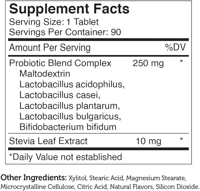 Child Taking a Kidophilus Plus Chewable Probiotic Tablet for Gut Health Support