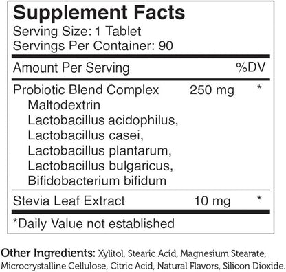 Child Taking a Kidophilus Plus Chewable Probiotic Tablet for Gut Health Support