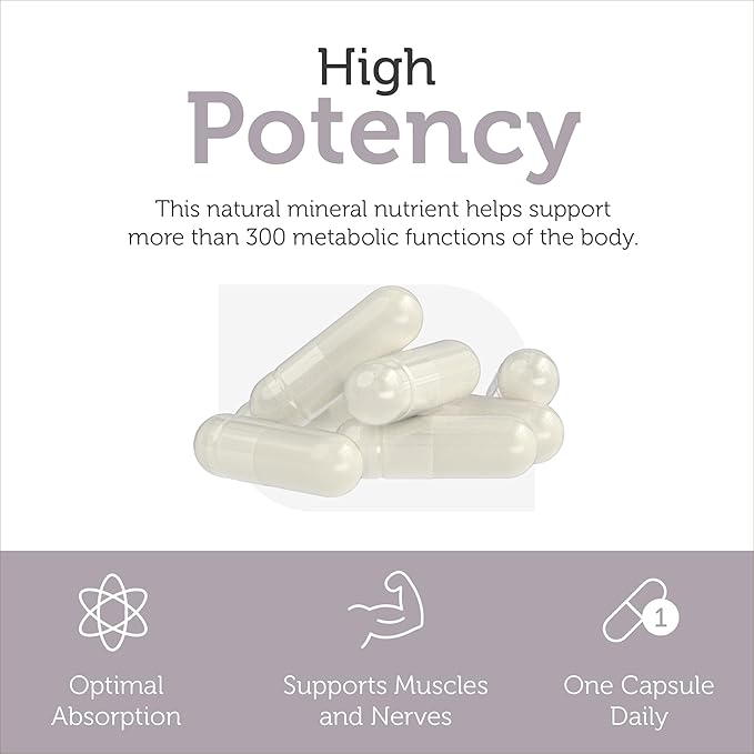 Magnesium Citrate Ingredients Label for Muscle Function and Magnesium for Sleep Support