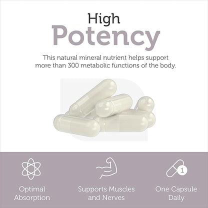 Magnesium Citrate Ingredients Label for Muscle Function and Magnesium for Sleep Support