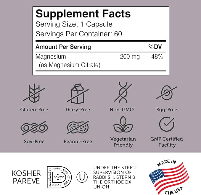 Taking a Magnesium Citrate Capsule Daily for Muscle and Sleep Support