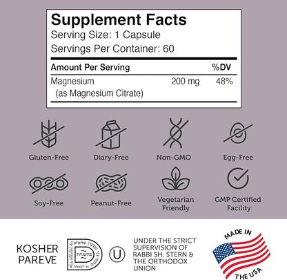 Taking a Magnesium Citrate Capsule Daily for Muscle and Sleep Support