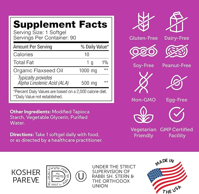 Taking a Flaxseed Oil Capsule Daily for Digestion and Immune Support
